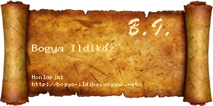 Bogya Ildikó névjegykártya